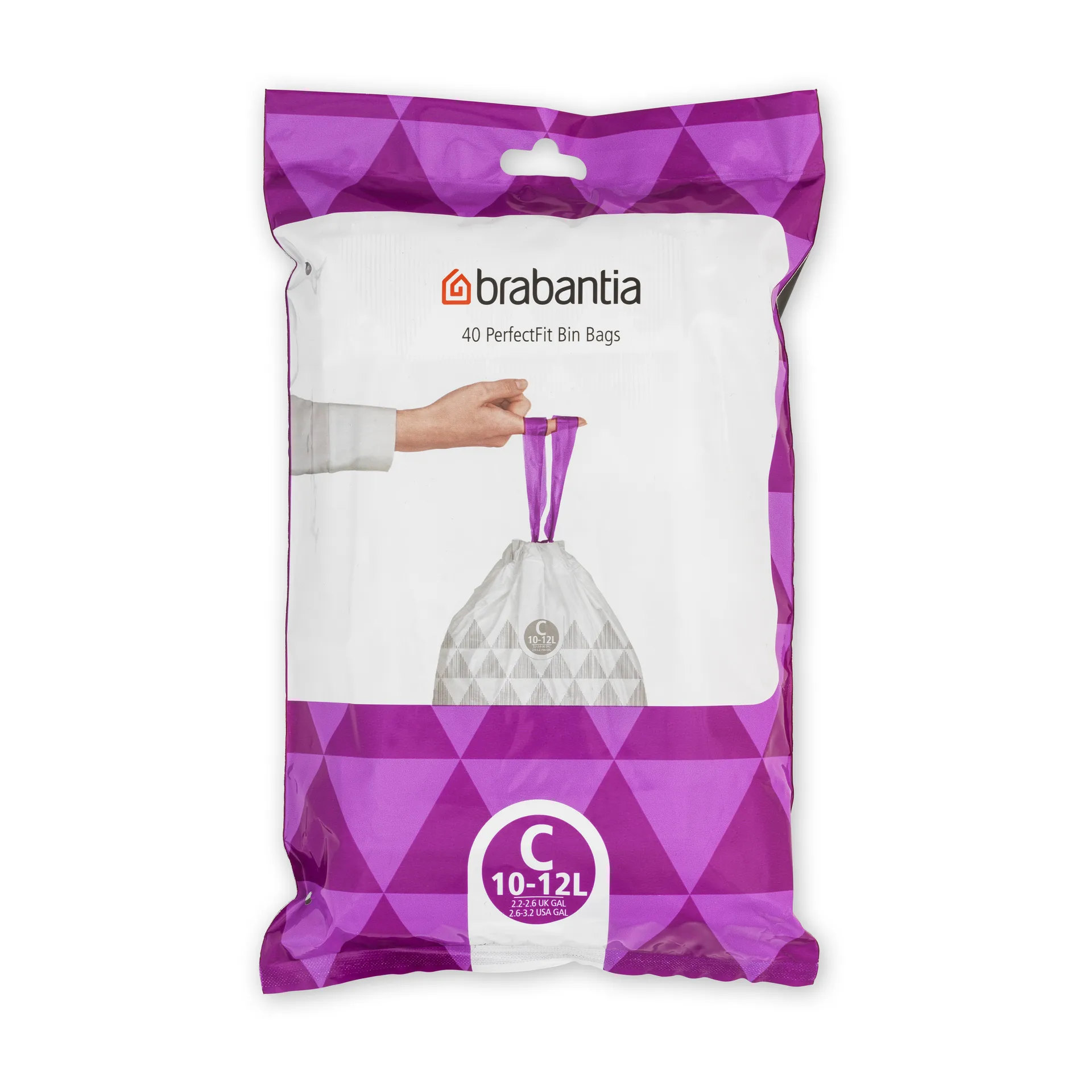 40 Bolsas de basura Brabantia PerfectFit, 10-12 L  Brabantia