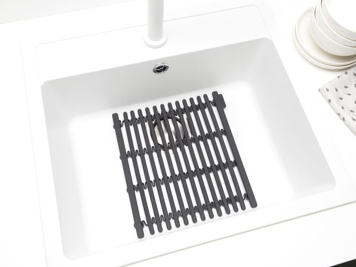 Alfombrilla para platos Sinkside 30x30 cm, gris oscuro Brabantia