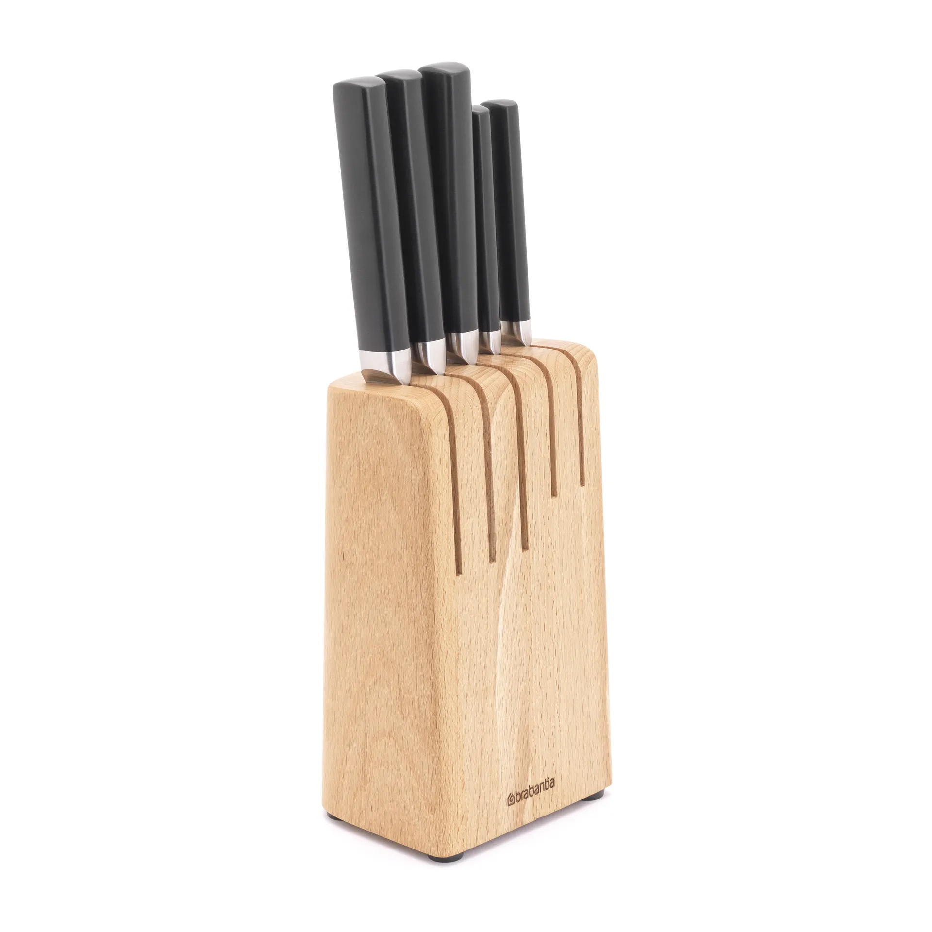 Bloque de cuchillos con cuchillos cocina Profile, madera Brabantia