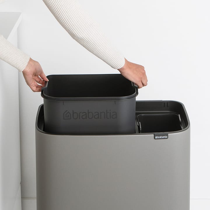 Bo Touch Bin 11+23 L, Mineral concrete grey Brabantia