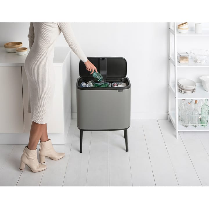 Bo Touch Bin 11+23 L, Mineral concrete grey Brabantia