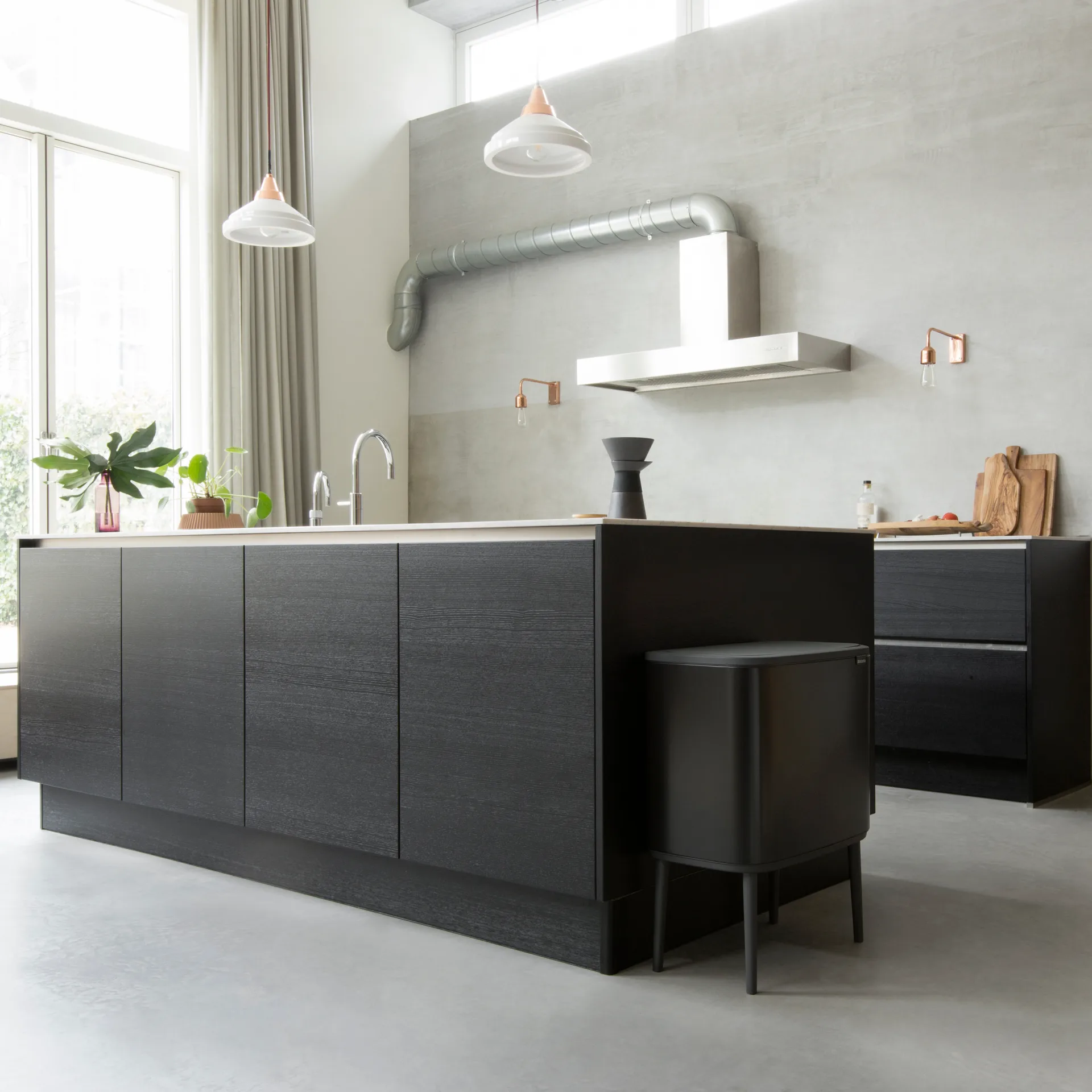 Bo Touch Bin 11+23 L, negro mate Brabantia