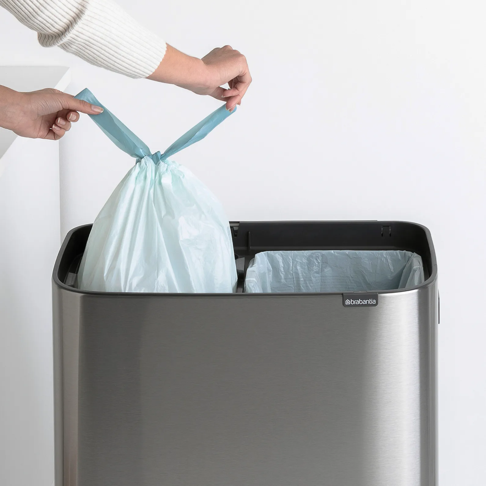Bo touch bin high 2x30 L, acero cepillado mate Brabantia