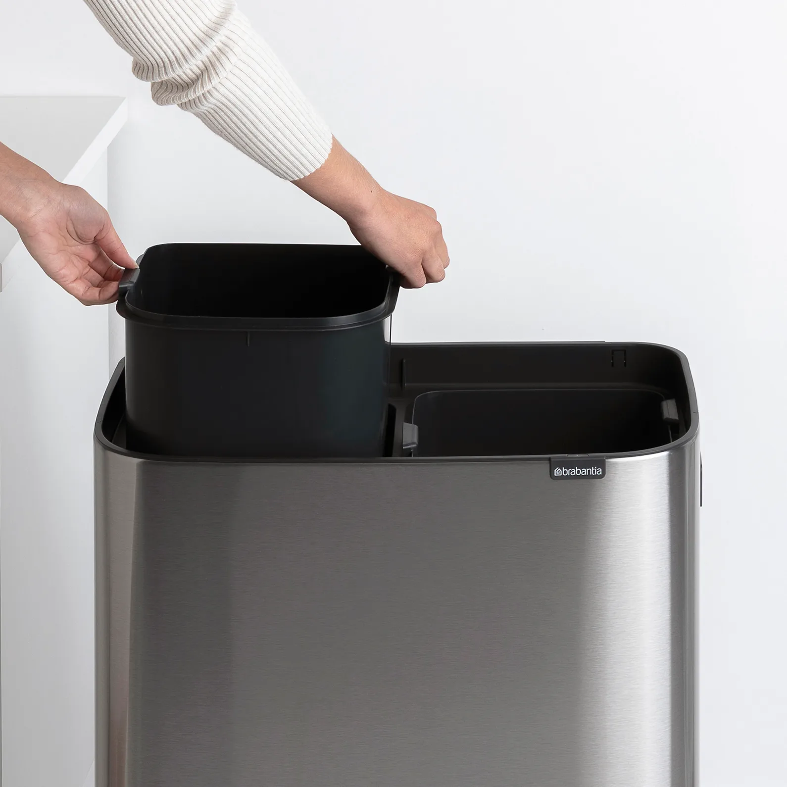 Bo touch bin high 2x30 L, acero cepillado mate Brabantia