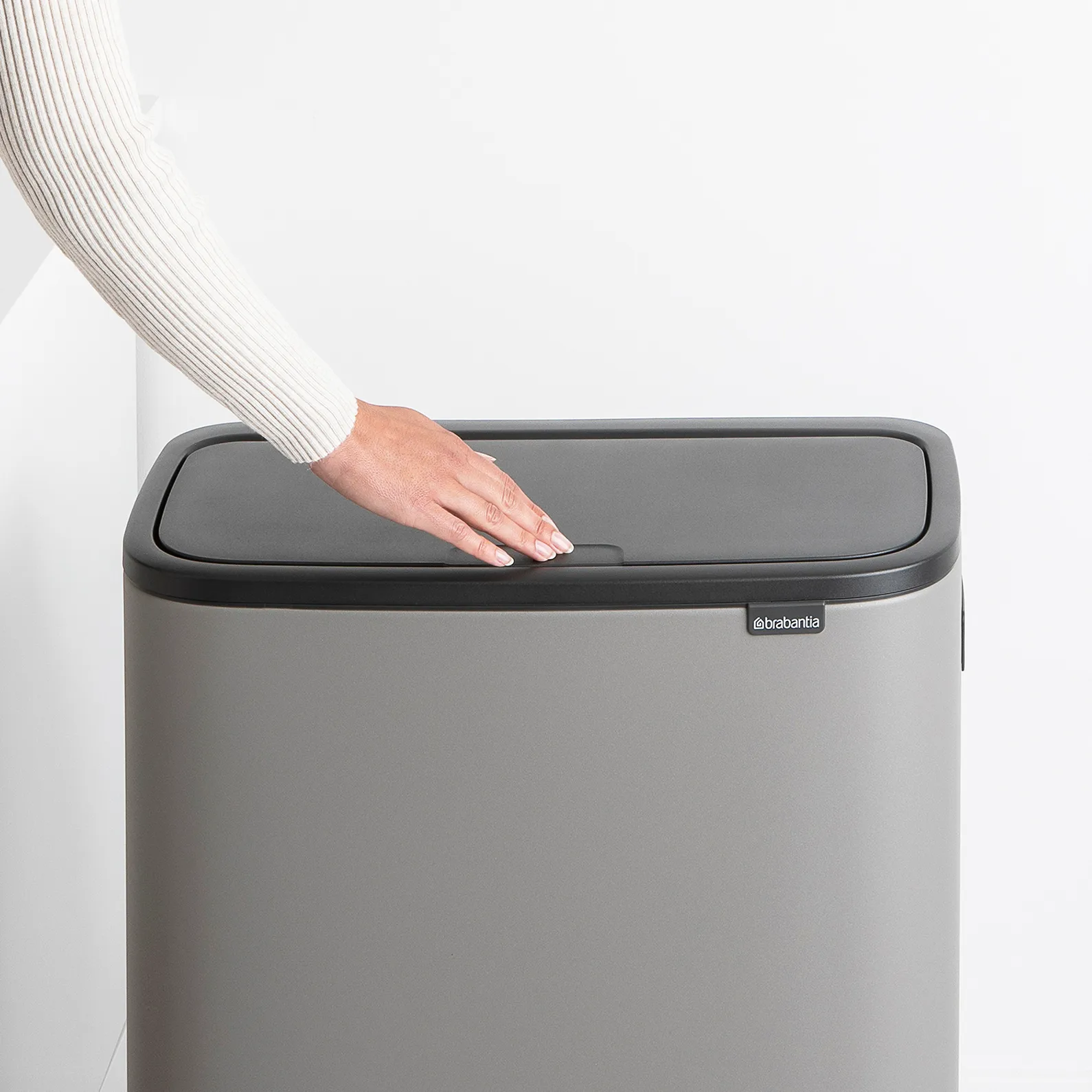 Bo touch bin high 2x30 L, Mineral concrete grey Brabantia