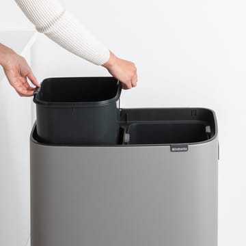 Bo touch bin high 2x30 L - Mineral concrete grey - Brabantia