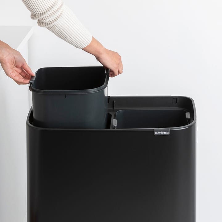 Bo touch bin high 2x30 L, negro mate Brabantia