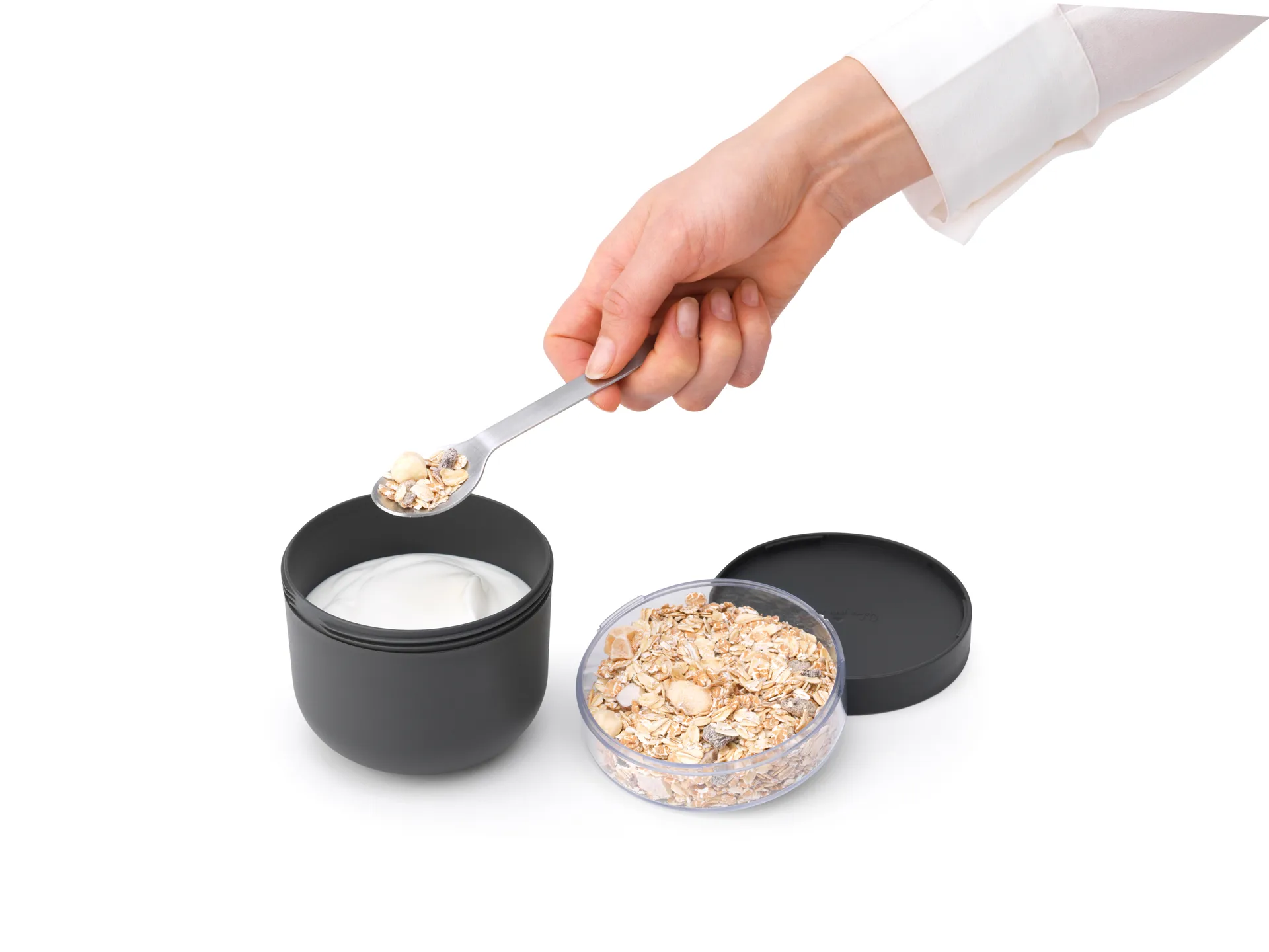 Bol de desayuno Make & Take 0,5 L, gris oscuro Brabantia