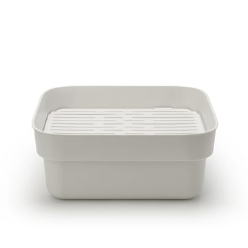 Bol para fregar a mano con bandeja de secado Sinkside 34x37 cm - gris claro - Brabantia