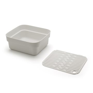 Bol para fregar a mano con bandeja de secado Sinkside 34x37 cm - gris claro - Brabantia