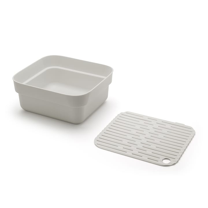 Bol para fregar a mano con bandeja de secado Sinkside 34x37 cm, gris claro Brabantia