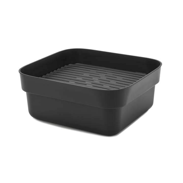 Bol para fregar a mano con bandeja de secado Sinkside 34x37 cm - gris oscuro - Brabantia