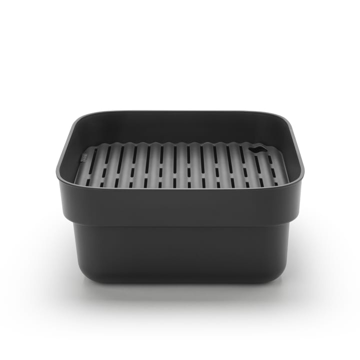 Bol para fregar a mano con bandeja de secado Sinkside 34x37 cm, gris oscuro Brabantia