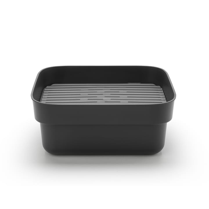 Bol para fregar a mano con bandeja de secado Sinkside 34x37 cm, gris oscuro Brabantia