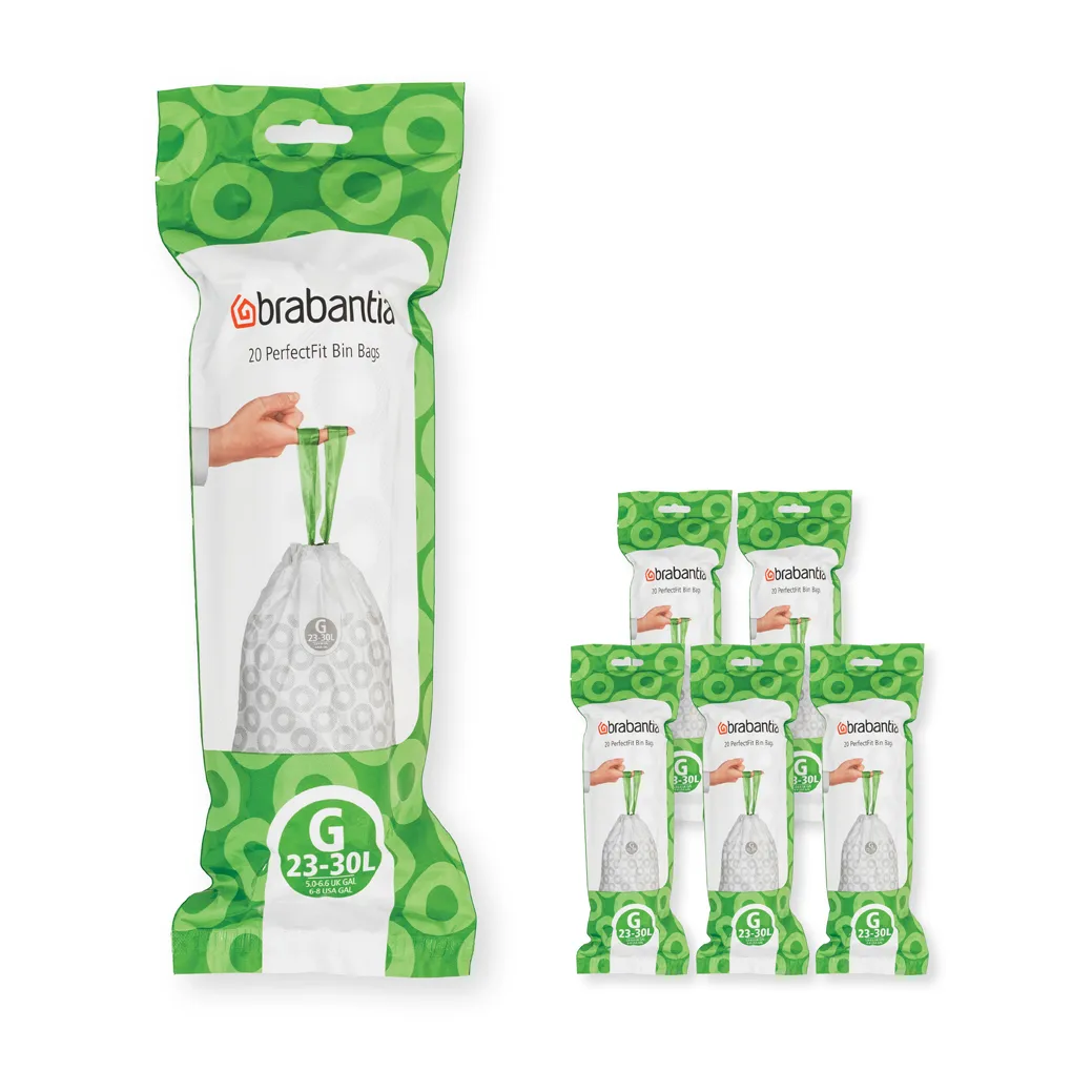 Bolsas de basura Brabantia PerfectFit 120 bolsas, Modell G, 23-30 L Brabantia