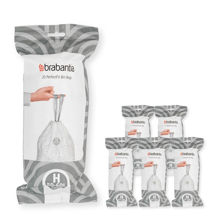 Bolsas de basura Brabantia PerfectFit 120 bolsas - Modell H, 50-60 L - Brabantia