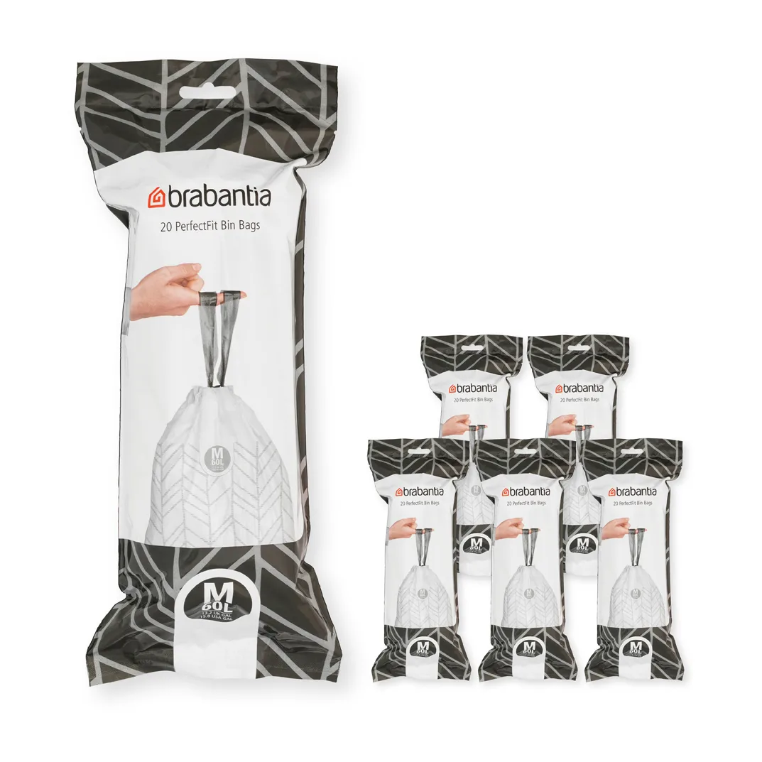 Bolsas de basura Brabantia PerfectFit 120 bolsas, Modell M, 60 L Brabantia