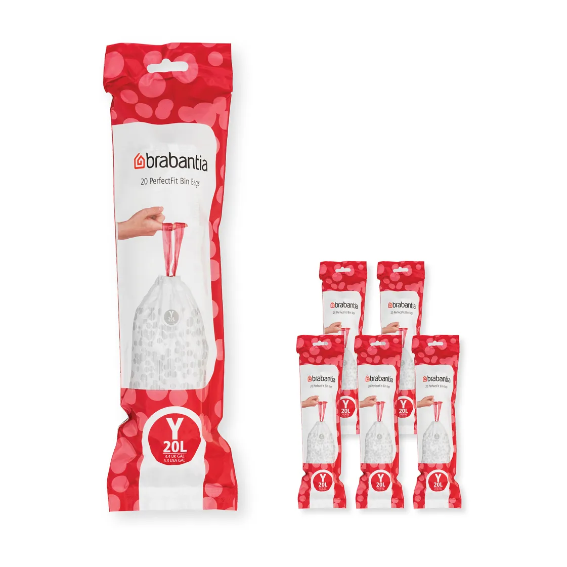 Bolsas de basura Brabantia PerfectFit 120 bolsas, Modell Y, 20 L Brabantia