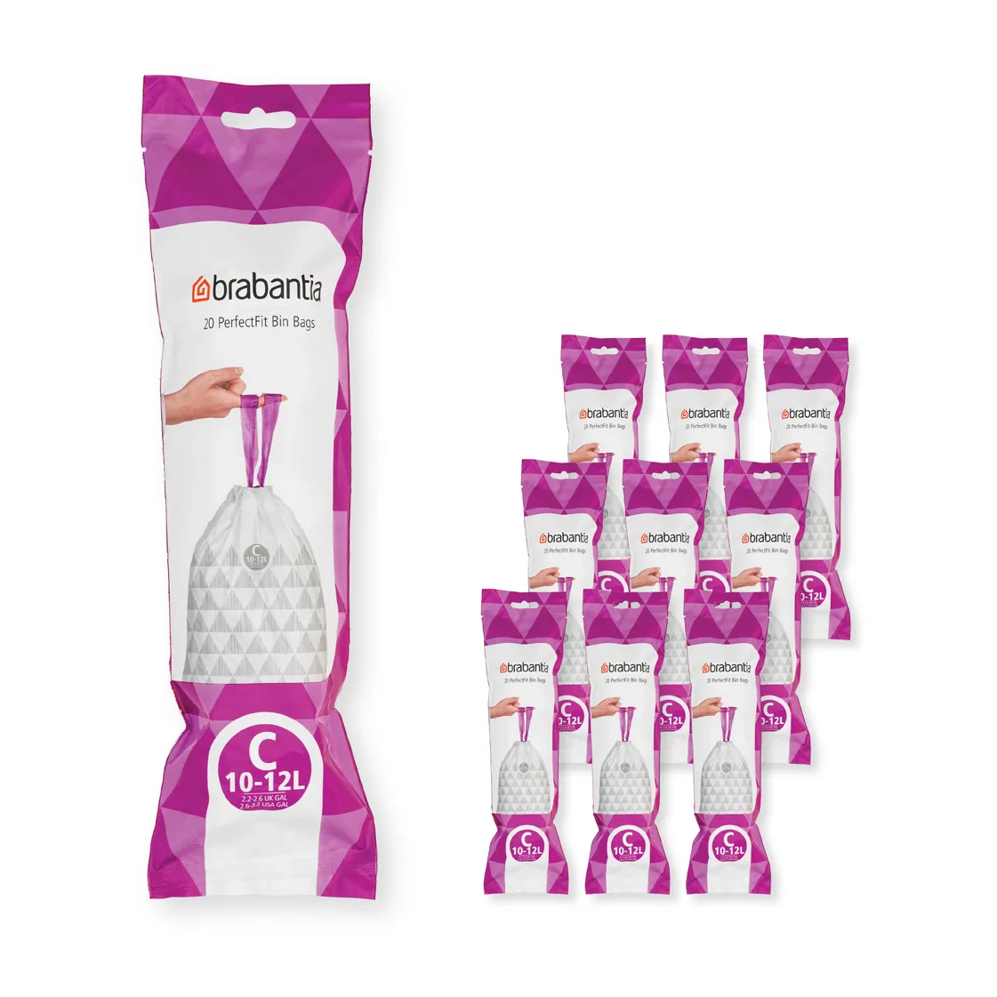 Bolsas de basura Brabantia PerfectFit 200 bolsas, Modell c, 10-12 l Brabantia