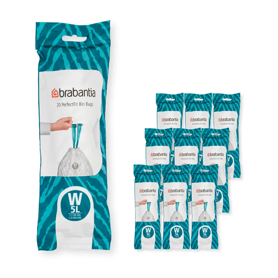 Bolsas de basura Brabantia PerfectFit 200 bolsas, Modell W, 5 L Brabantia