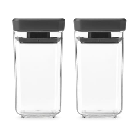 Bote apilable 2 piezas TASTY+ 0,15 L - Gris oscuro - Brabantia