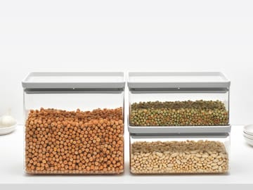 Bote apilable 3 piezas TASTY+ 2x1,6 L+3,5L - Gris claro - Brabantia