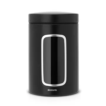 Bote con ventana Brabantia 1,4 L - negro mate - Brabantia