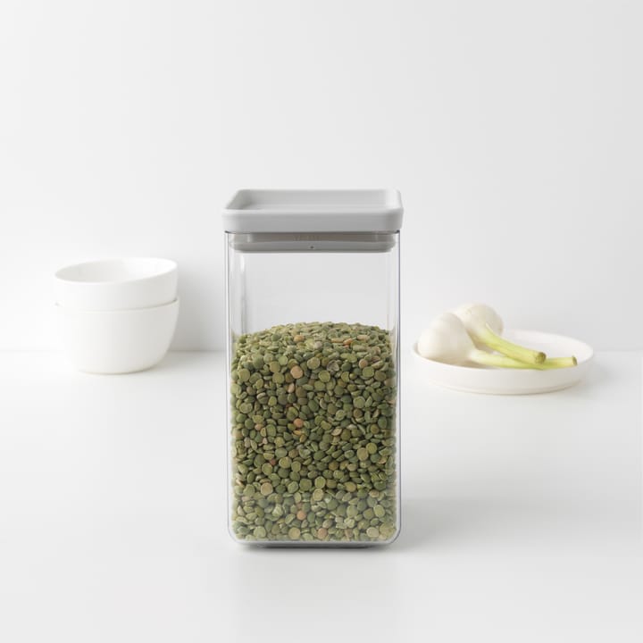 Bote cuadrado TASTY+ 1,6 L, gris claro Brabantia