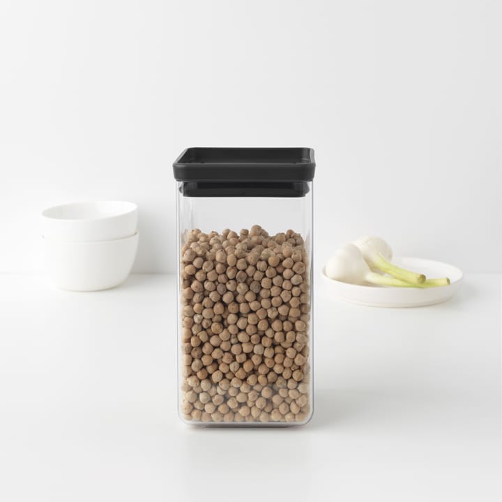 Bote cuadrado TASTY+ 1,6 L, gris oscuro Brabantia