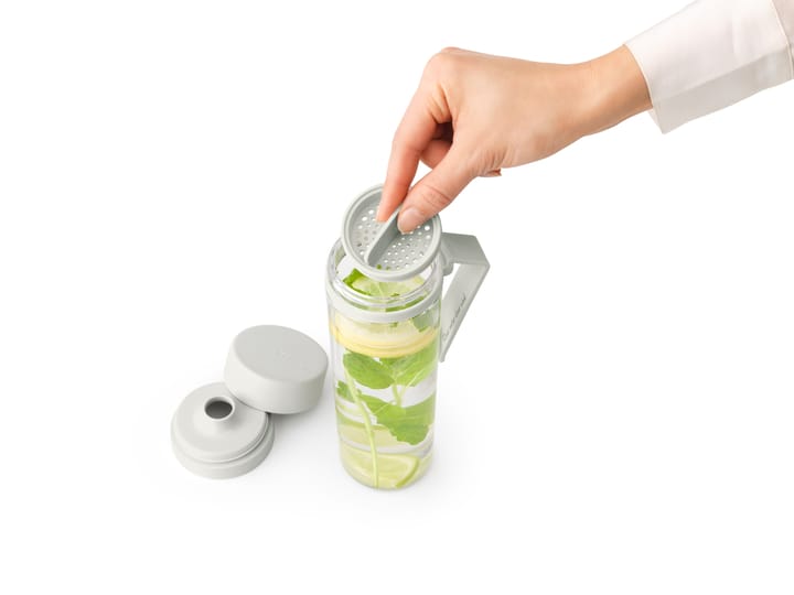 Botella de agua con Mantaro Make & Take 0,5 L, gris claro Brabantia