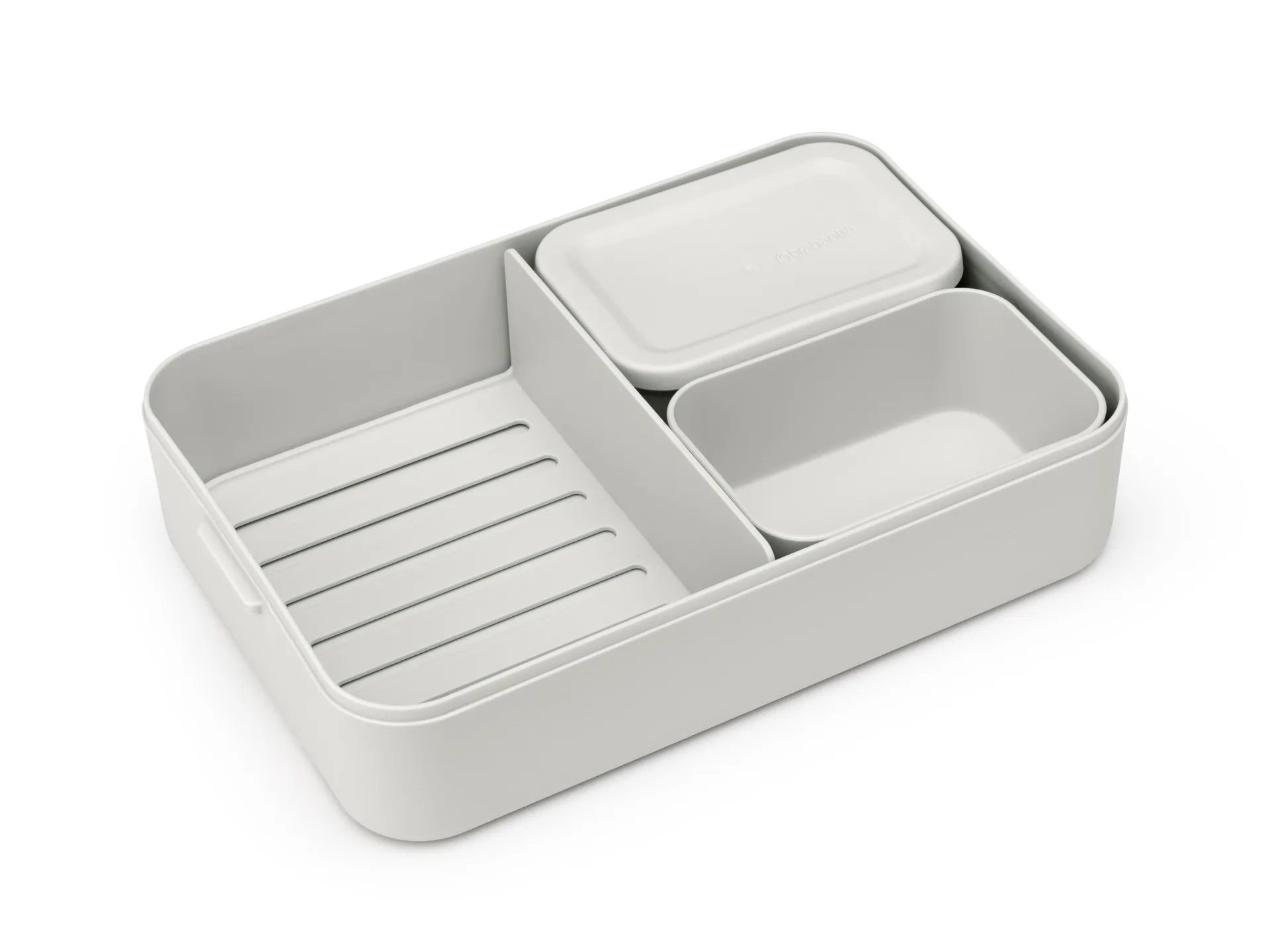 Caja para almuerzo Make & Take Bento grande 2 L, gris claro Brabantia