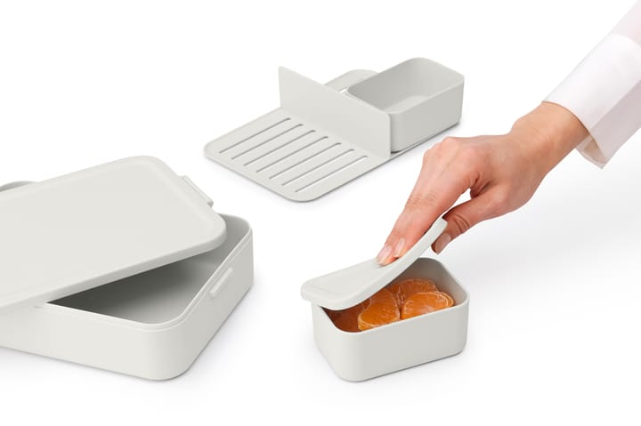 Caja para almuerzo Make & Take Bento grande 2 L - gris claro - Brabantia