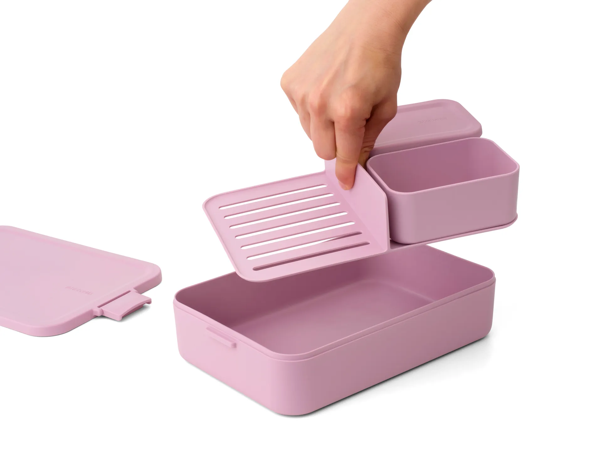 Caja para almuerzo Make & Take Bento grande 2 L, Lilac Pink Brabantia