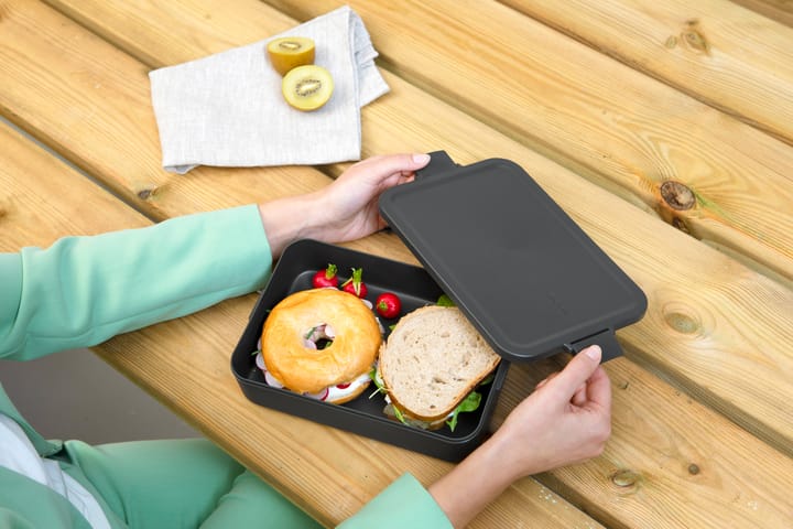 Caja para almuerzo Make & Take grande 2 L - gris oscuro - Brabantia