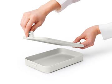 Caja para almuerzo Make & Take plana, 1,1 L - gris claro - Brabantia