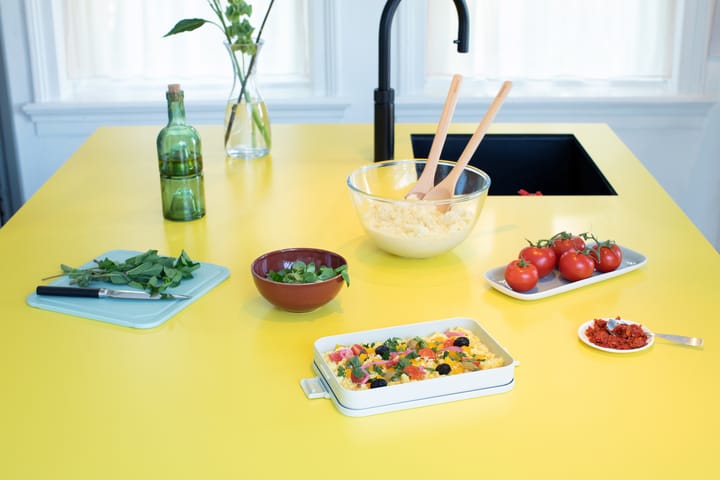 Caja para almuerzo Make & Take plana, 1,1 L, gris claro Brabantia