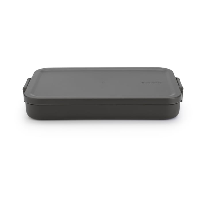 Caja para almuerzo Make & Take plana, 1,1 L - gris oscuro - Brabantia