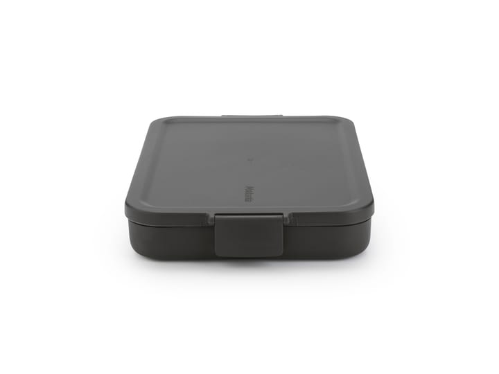 Caja para almuerzo Make & Take plana, 1,1 L - gris oscuro - Brabantia