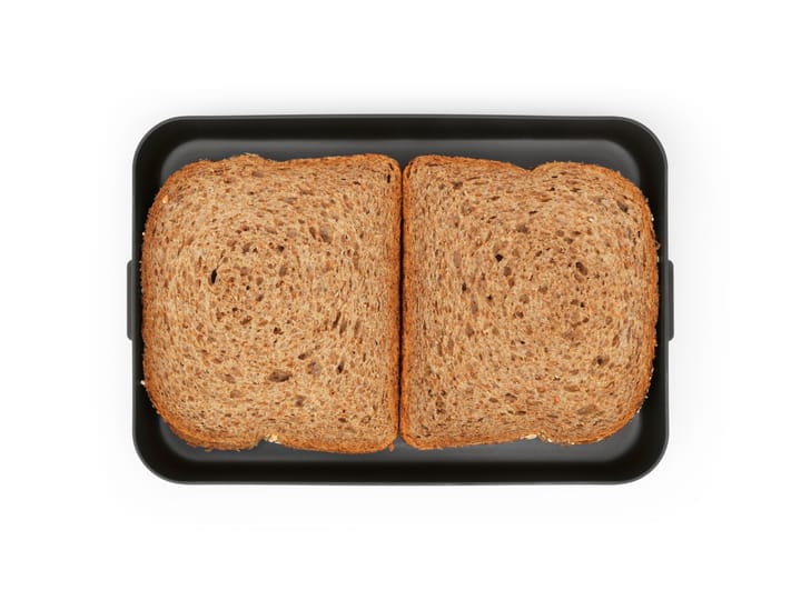 Caja para almuerzo Make & Take plana, 1,1 L, gris oscuro Brabantia