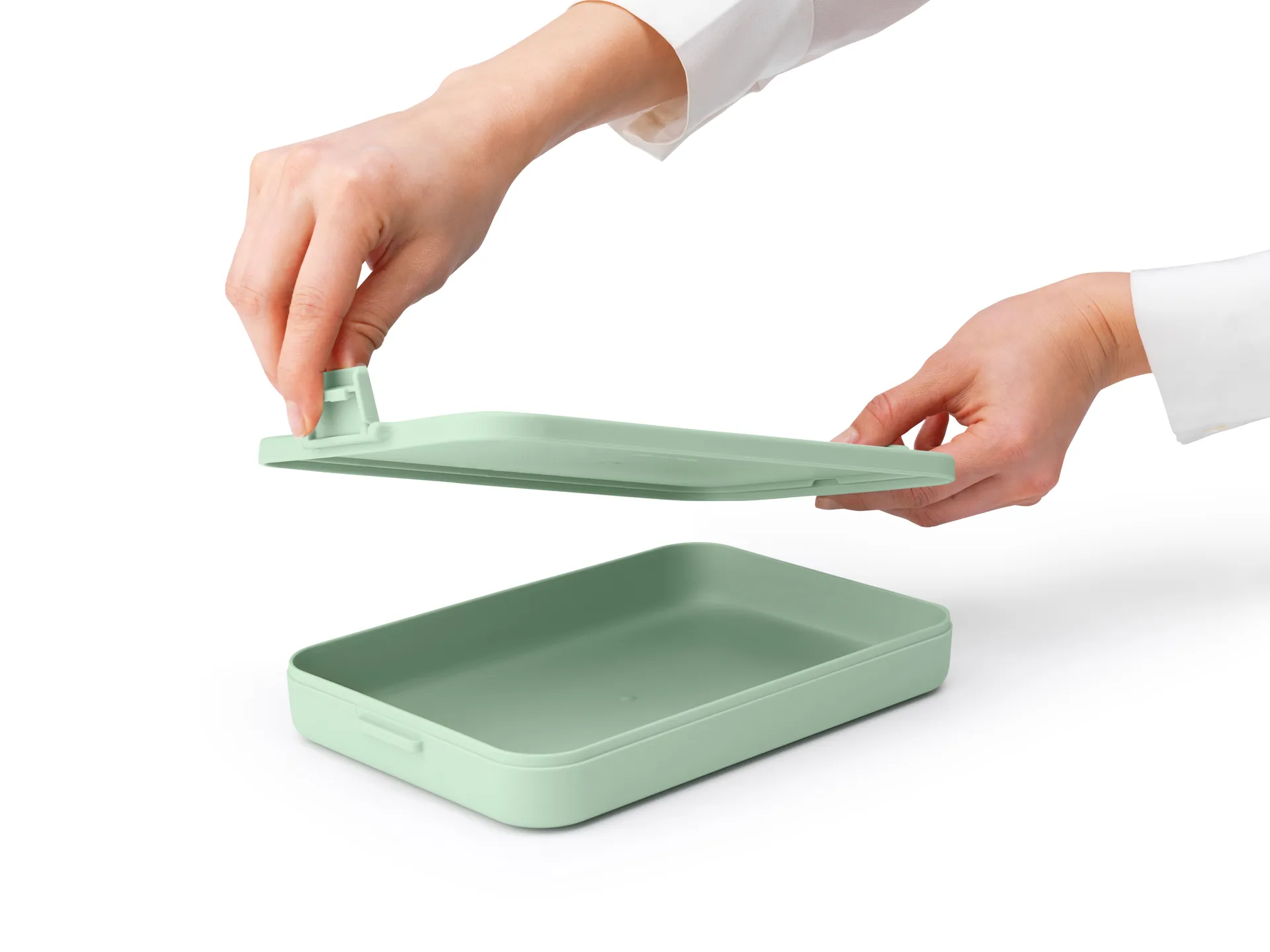Caja para almuerzo Make & Take plana, 1,1 L, Jade Green Brabantia