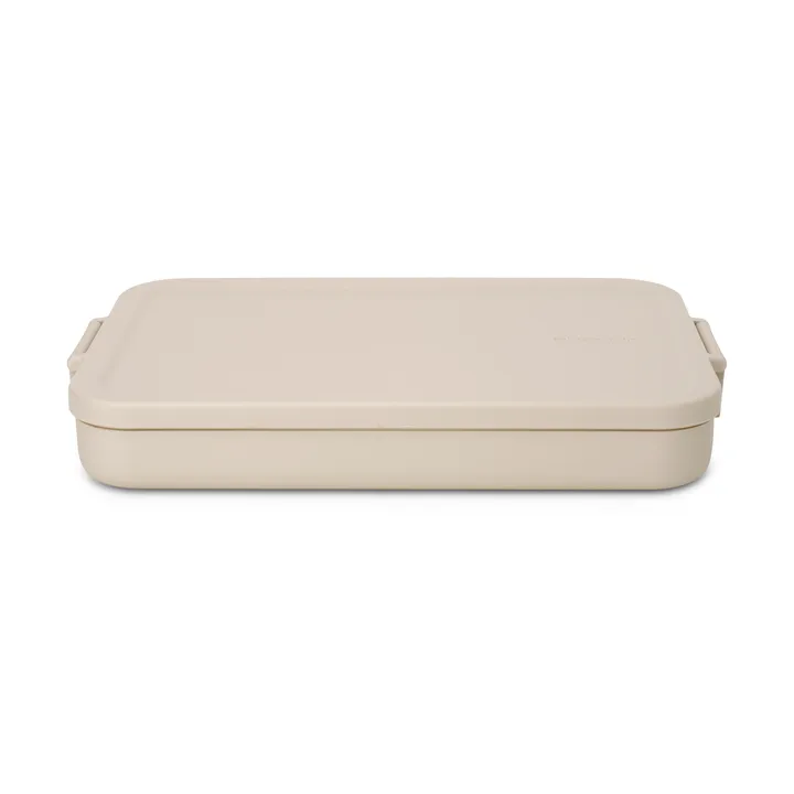 Caja para almuerzo Make & Take plana, 1,1 L - Soft Beige - Brabantia