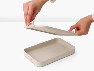 Caja para almuerzo Make & Take plana, 1,1 L - Soft Beige - Brabantia