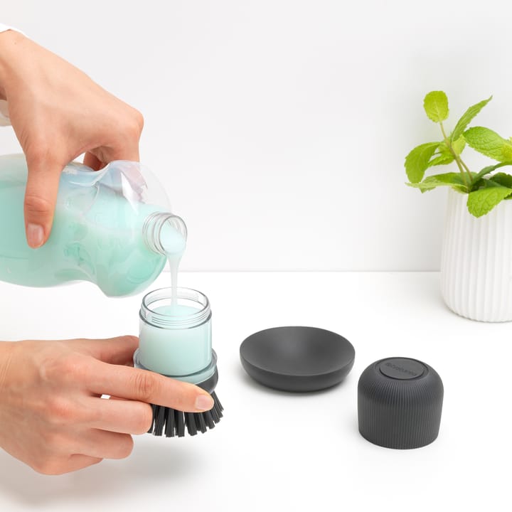 Cepillo para platos con dispensador Brabantia, gris oscuro Brabantia
