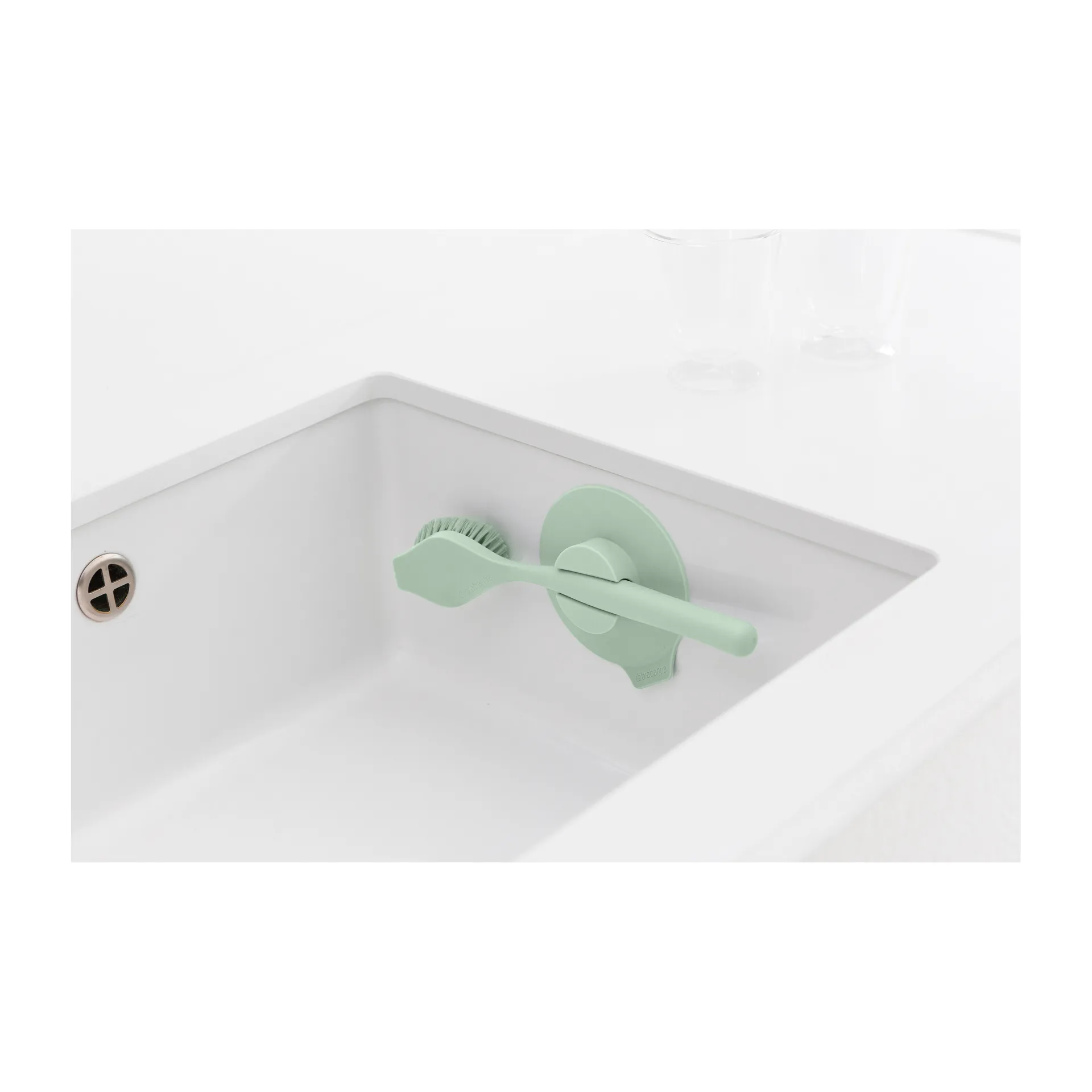 Cepillo para platos con soporte con ventosa Brabantia, Jade green Brabantia
