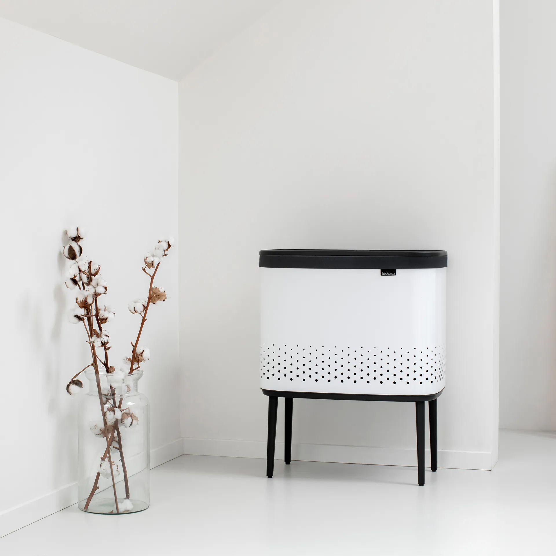 Cesto de la ropa Bo 60 L, blanco Brabantia