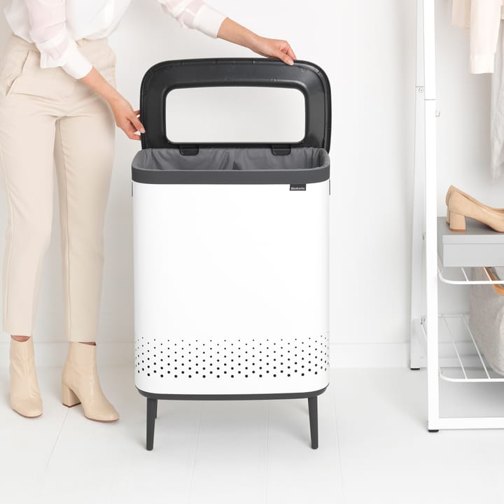 Cesto de la ropa Bo high 2x45 L, blanco Brabantia