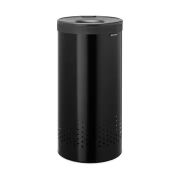 Cesto de lavandería Brabantia tapa de plástico 35 L - Negro mate - Brabantia