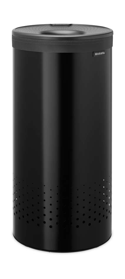 Cesto de lavandería Brabantia tapa de plástico 35 L - Negro mate - Brabantia