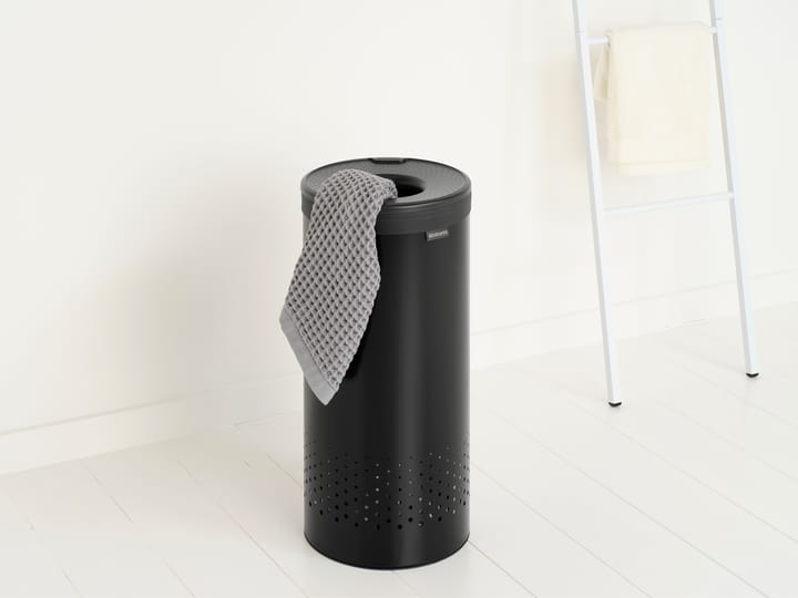 Cesto de lavandería Brabantia tapa de plástico 35 L - Negro mate - Brabantia