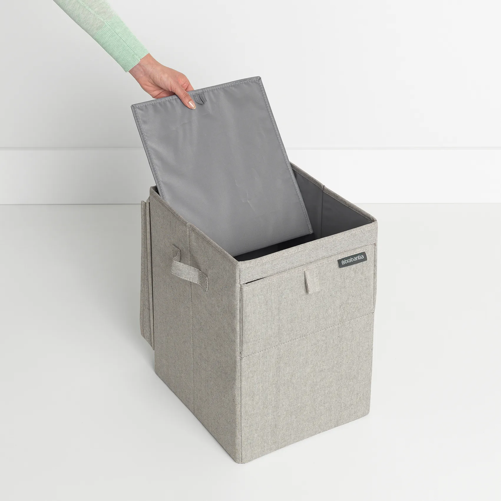 Cesto ropa sucia apilable Brabantia 35L, gris claro Brabantia